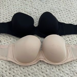 Wacoal Strapless Bras in nude and black 32DDD
